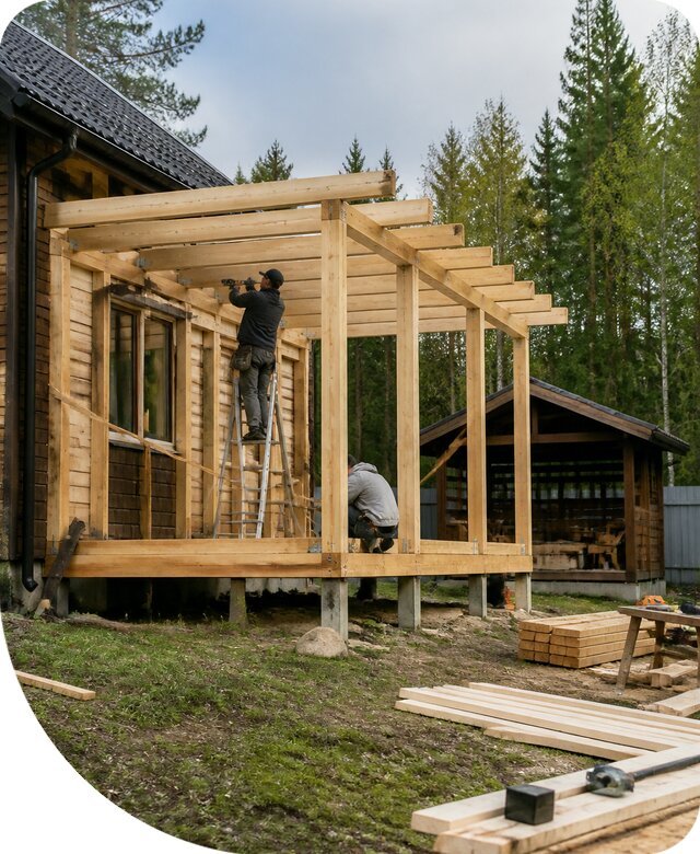 Строительство пристроек и построек на участке в Липецке